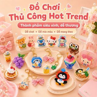 【Thủ công cho trẻ em】Bộ hạt xếp DIY cho trẻ em【Mẫu mới thông minh】 | Bao gồm hạt các màu + bộ dụng cụ + bảng xếp hạt