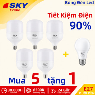 Bóng đèn LED trụ siêu sáng 10W 20W 30W 40W 50W 60W, tản nhiệt nhôm, tiết kiệm điện, đui E27,
