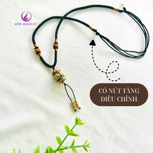 Vòng cổ handmade KATEDA mix charm cỏ bốn lá - có dây rút điều chỉnh tặng kèm hộp đựng sang trọng