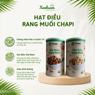 Hạt Điều Rang Muối Hữu Cơ Chapi 200g/ 350g - Xanhsam Natural & Organic