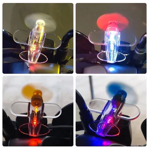 Mergelane Máy bay mini LED phát sáng, nhiều màu sắc, trang trí mũ bảo hiểm xe hơi.