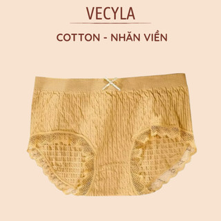 Quần lót thun gân cotton phối viền su đính nơ Q 102 BC_CHIC LINGERIE
