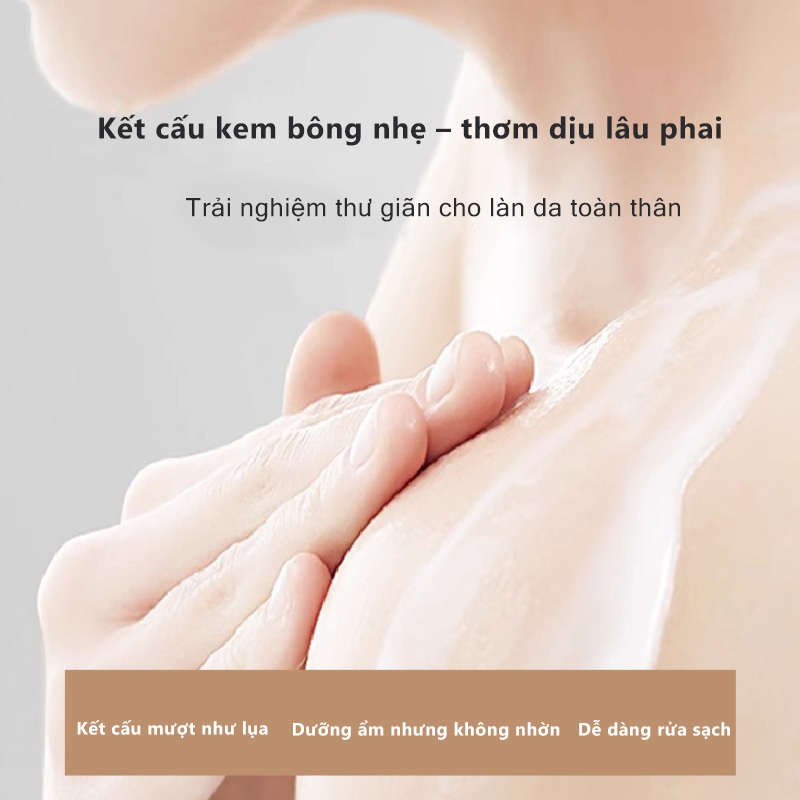 Kem dưỡng thể bùn trắng Niacinamide, cấp ẩm giữ ẩm, làm sáng da, cải thiện sắc tố da, mịn màng không dính nhờn,