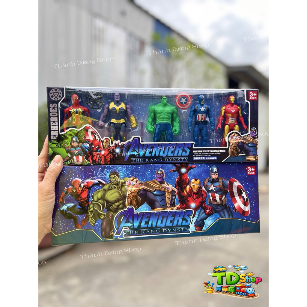 Set Siêu Anh Hùng Avengers Cho Bé | Mô Hình Spider Hulk Iron Man Thanos | Đồ Chơi 3+