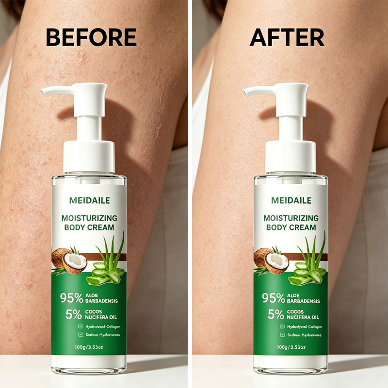 MEIDAILE Tất cả các loại da Bộ dưỡng ẩm cơ thể MEIDAILE Dầu dừa Aloe Vera Bộ làm mềm da lâu dài