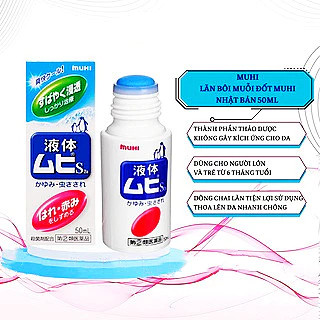 Thanh lăn muỗi đốt Muhi Nhật Bản giảm ngứa cho bé từ 6 tháng tuổi