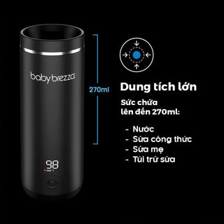 Máy hâm sữa và làm nóng nước di động siêu nhanh Baby Brezza Superfast Portable Bottle Warmer BabyBrezza