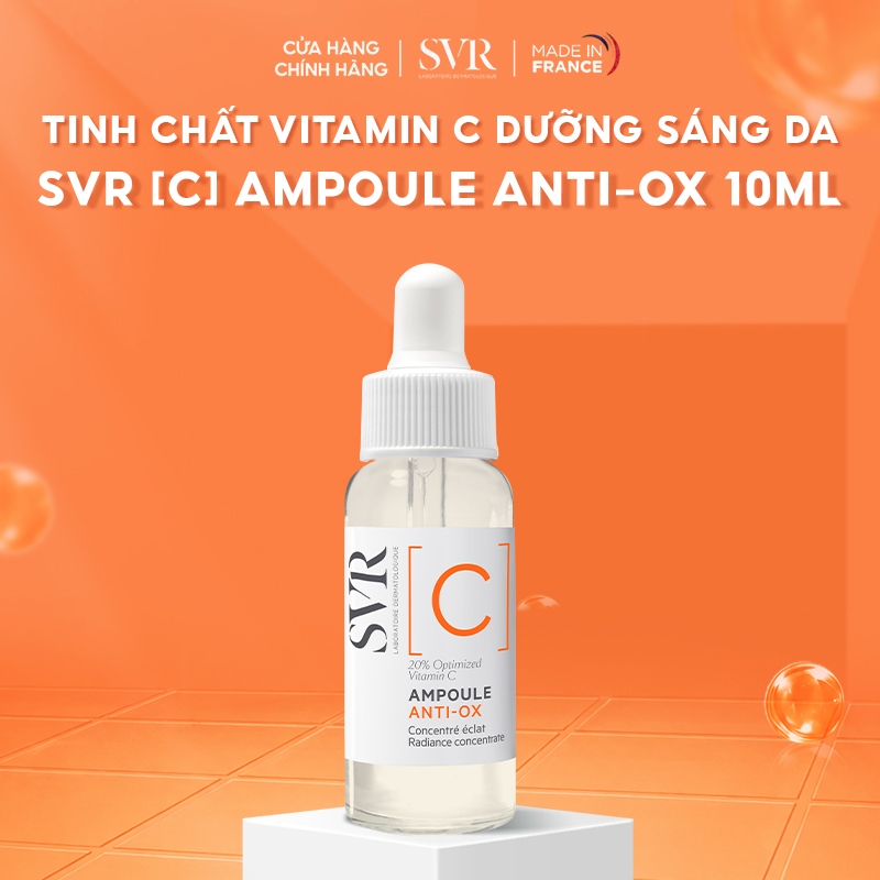 [HB GIFT 2] Tinh chất vitamin C dưỡng sáng da, chống nhăn SVR [C] Ampoule Anti-Ox 10ml