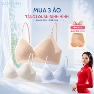 BỘ 3 TIẾT KIỆM Áo Ngực Khoét Lưng Su Đúc 3 Cách Mặc Tàng Hình Mút 3D Matxa Thoáng Mát Khoá Mảnh - 623