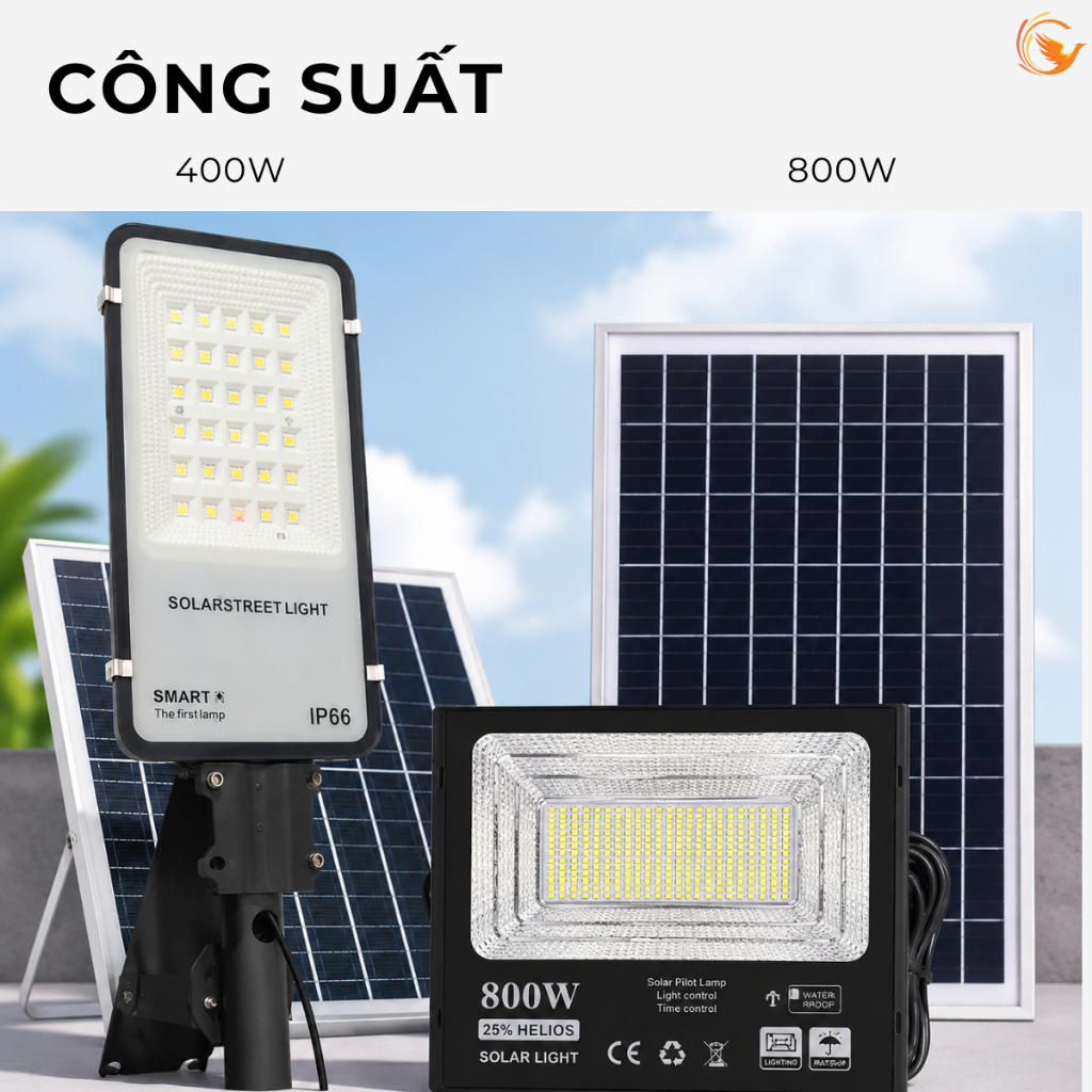 [TẶNG TRANH/ĐÈN PHA] Đèn Đường Năng Lượng Mặt Trời Rời Thể 800W| Đèn LED NLMT Cảm Biến Tự Động | Chống Nước Ngoài Trời
