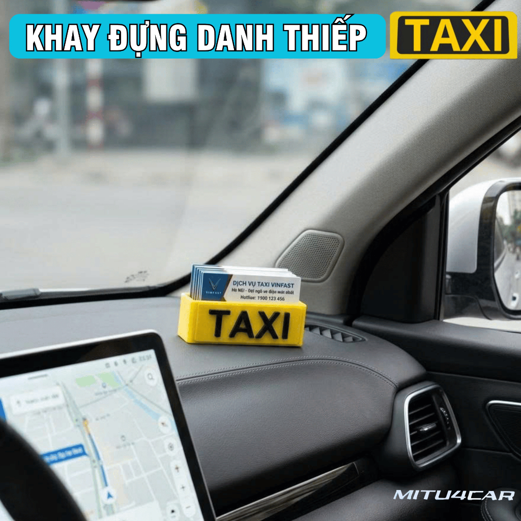 Hộp Đựng Danh Thiếp Ô Tô Cho Taxi, Grab, Xanh SM Kèm Dán – Giá Đỡ Card Visit Trên Xe, Hộp Lưu Trữ Danh Thiếp - MITU 4Car