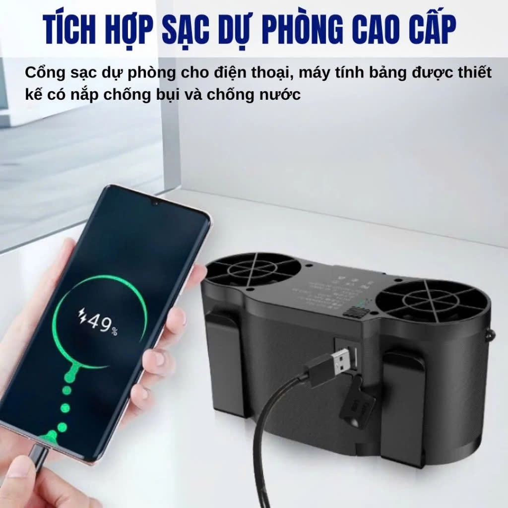 Quạt Đeo Thắt Lưng Z11 Thổi Mát Trong Áo Điều Hoà, Quạt Đeo Hông Làm Mát Siêu Nhanh Mô Tơ Phản Lực 2 Luồng Cao Cấp