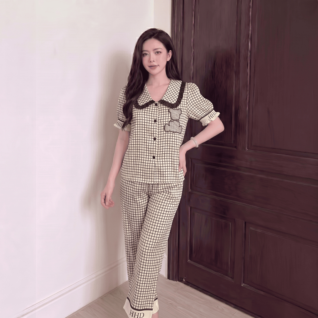 LATIN H14 LỤA LATIN ÁO TAY PHỒNG QUẦN DÀI HỌA TIẾT DỄ THƯƠNG, CUTE, MÁT MẺ