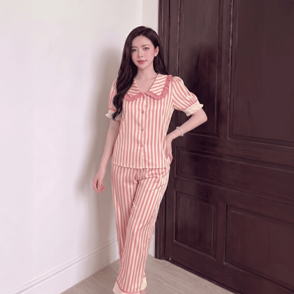 LATIN H14 LỤA LATIN ÁO TAY PHỒNG QUẦN DÀI HỌA TIẾT DỄ THƯƠNG, CUTE, MÁT MẺ
