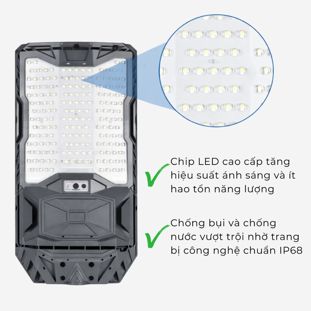 Đèn Năng Lượng Mặt Trời 500W 800W Chống Nước IP65 Sáng Xuyên Đêm Tự Động Cảm Biến Ánh Sáng Tiết Kiệm Điện