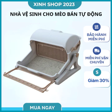 NHÀ VỆ SINH CHO MÈO, BỒN VỆ SINH CHO MÈO BÁN TỰ ĐỘNG DỄ DÀNG DỌN VỆ SINH, THAY CÁT- BỒN CÁT MÈO PHÙ HỢP MỌI LOẠI CÁT