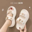 Lùi 1 Size-Dép Sandal Nữ Đế Cao EVA 6cm Siêu Nhẹ Chống Trơn Quai Bản To Gắn Charm Gấu Hoa Cực Xinh-2QT2