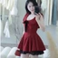 ĐẦM LINEN SÁT NÁCH ĐÍNH NƠ ĐEN PHỐI MÀU, ĐẦM NỮ THANH LỊCH TRẺ TRUNG DÁNG XINH | MEOINDAHOUSE