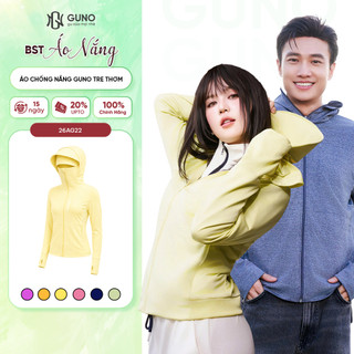 Áo Chống Nắng Tre Thơm GUNO Nam Nữ 2 Lớp Chống Tia UV Thoáng Khí Mũ Rộng Vành Che Trán 26AG22/AB23