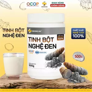 Hộp 500gr Tinh Bột Nghệ Đen Được Chiết Xuất Từ 100% Củ Nghệ Tươi Giữ Trọn Dưỡng Chất Tự Nhiên