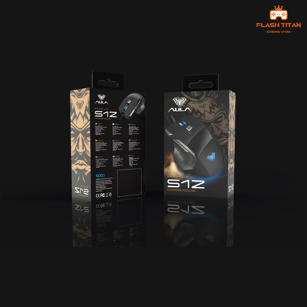 Chuột gaming có dây Aula S12 - Chuột công thái học 7 nút - Không độ trễ - DPI max 4200 - Chuột gaming, văn phòng | BigBuy360 - bigbuy360.vn