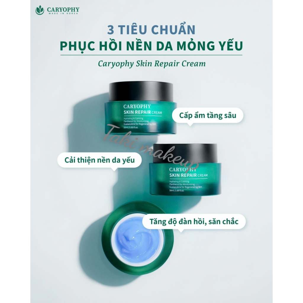 Kem Dưỡng Caryophy Skin Repair Cream Cấp Ẩm, Cải Thiện Làn Da Cho Da Nhạy Cảm 50ml VANILLA COSMETICS