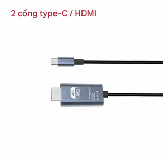 Cáp Type-C Sang HDMI 2M Hỗ Trợ 4K/2K - Kết Nối Laptop, Điện Thoại, Máy Tính Bảng Ra TV/Màn Hình