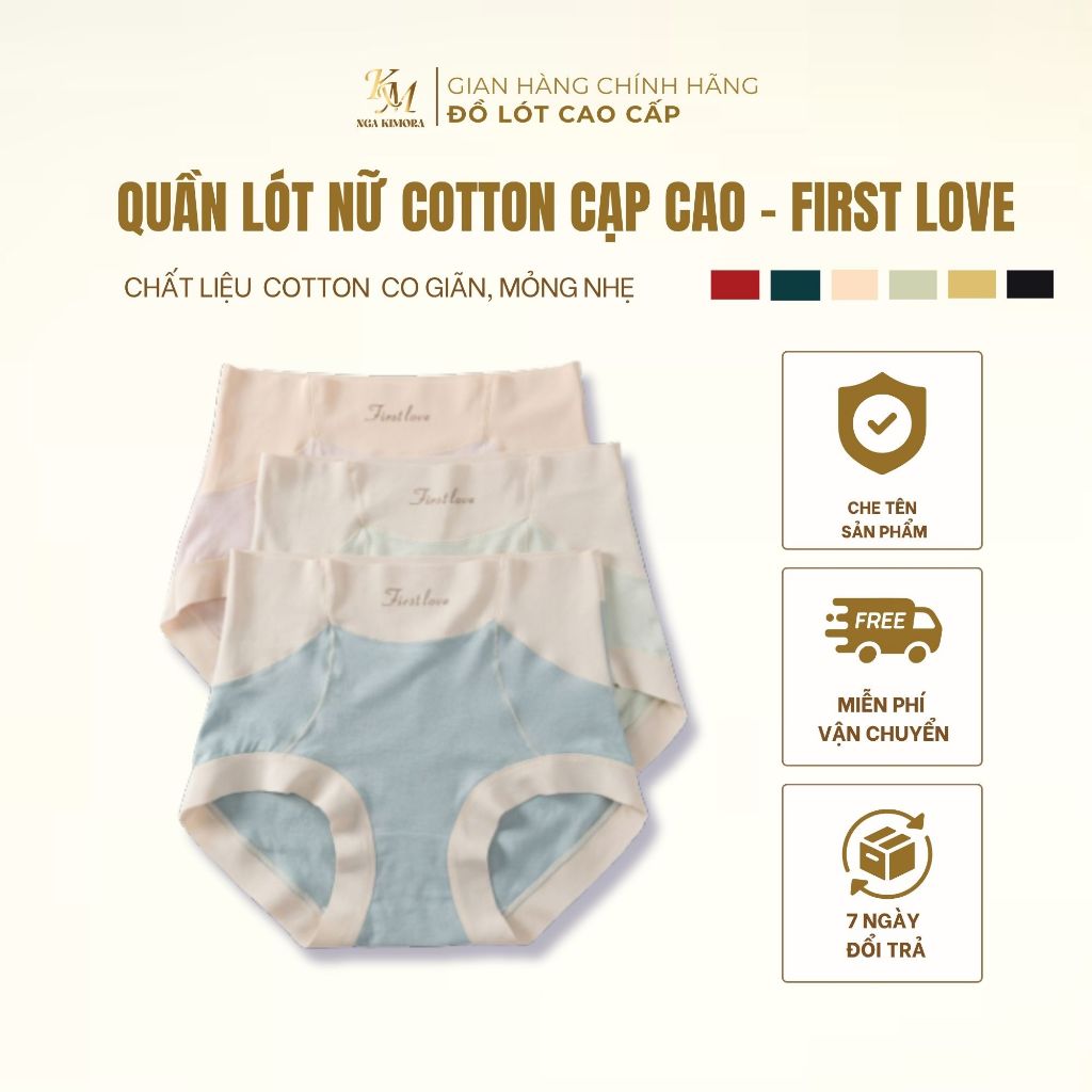 Quần Lót Nữ Cao Cấp Cạp Cao Cotton Firstlove – Ôm Bụng, Nâng Mông Êm Mịn