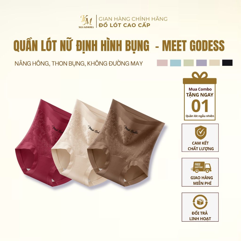 Quần định hình nữ cao cấp cạp cao Meet Goddess – Thon bụng, nâng mông, không lộ viền M2