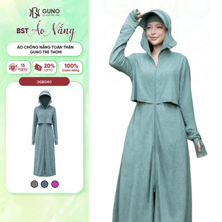 Áo Chống Nắng Dài Toàn Thân Nữ GUNO Tre Thơm 2 Lớp Chống Tia UV Mũ Rộng Vành Che Trán 26AG40/AG63