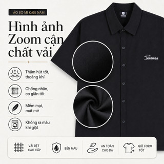 Bộ Sơ Mi Nam Cộc Tay Vải Kaki Mềm Mát Form Chuẩn Trẻ Trung Dễ Phối Đồ BHN94