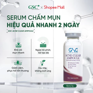 Serum Hỗ Trợ Xử Lý Mụn Nhanh 2 Ngày Hàn Quốc GSC Acne Clear Ampoule - Chấm Mụn Giúp Ngăn Ngừa Mụn Mới 15ml - GC081A