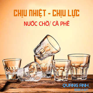 Bộ 6 ly thuỷ tinh CHỊU NHIỆT - CHỊU lỰC cao cấp cho nhà hàng quán cà phê, nước chờ, đa năng, KTV, CHIVAS