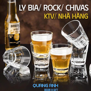 Bộ 6 ly thuỷ tinh CHỊU NHIỆT - CHỊU lỰC cao cấp cho nhà hàng quán cà phê, nước chờ, đa năng, KTV, CHIVAS