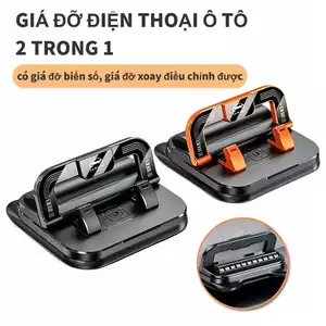 Giá đỡ điện thoại ô tô 2 trong 1 kèm biển số xe,giá đỡ định vị có thể điều chỉnh,xoay được