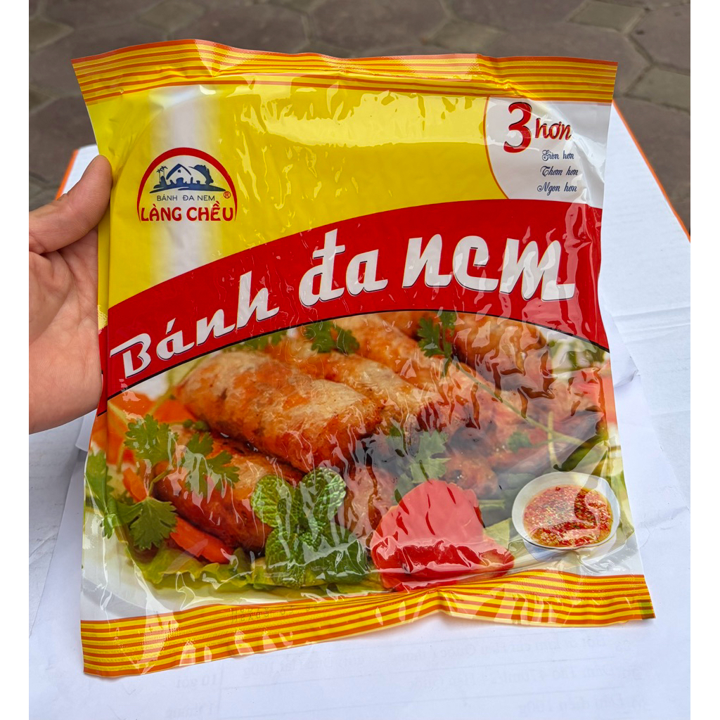 Combo Bánh Đa Nem Làng Chiều loại dày túi 20 lá - Bánh Đa Nem Dai, Vàng, dễ cuốn, Ngon, Giòn lâu