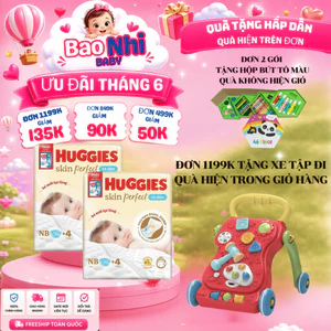 Tã/Bỉm Dán Huggies Skin Perfect gói lẻ Size NB70+4/S80+2/76+3 với 2 vùng thấm hút riêng biệt