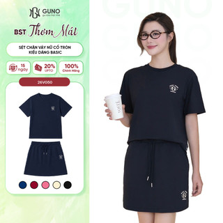 [BST THƠM MÁT] Set bộ chân váy nữ GUNO cổ tròn kiểu dáng basic năng động thời trang 26VG50