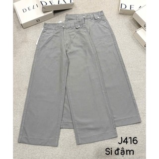 DELIZ PREMIUM - Quần jean nữ ống rộng nhiều màu chất liệu denim tôn dáng J416 (đã cắt sẵn khuy)