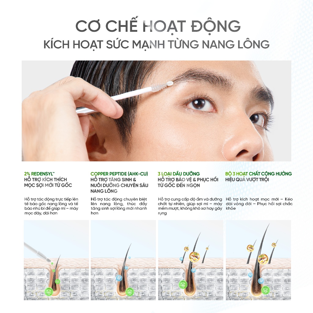 [Tinh Chất Làm Dày Và Dài Mi - Mày] DAILY EFFECT Growth Peptide Lash & Brow Serum (5g)