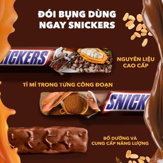 [DIỆN MẠO MỚI 20 THANH] Combo 2 Hũ kẹo sô cô la nhân đậu phộng Snickers jar 240g (20 thanh x 12g x 2 Hũ) Deal độc quyền