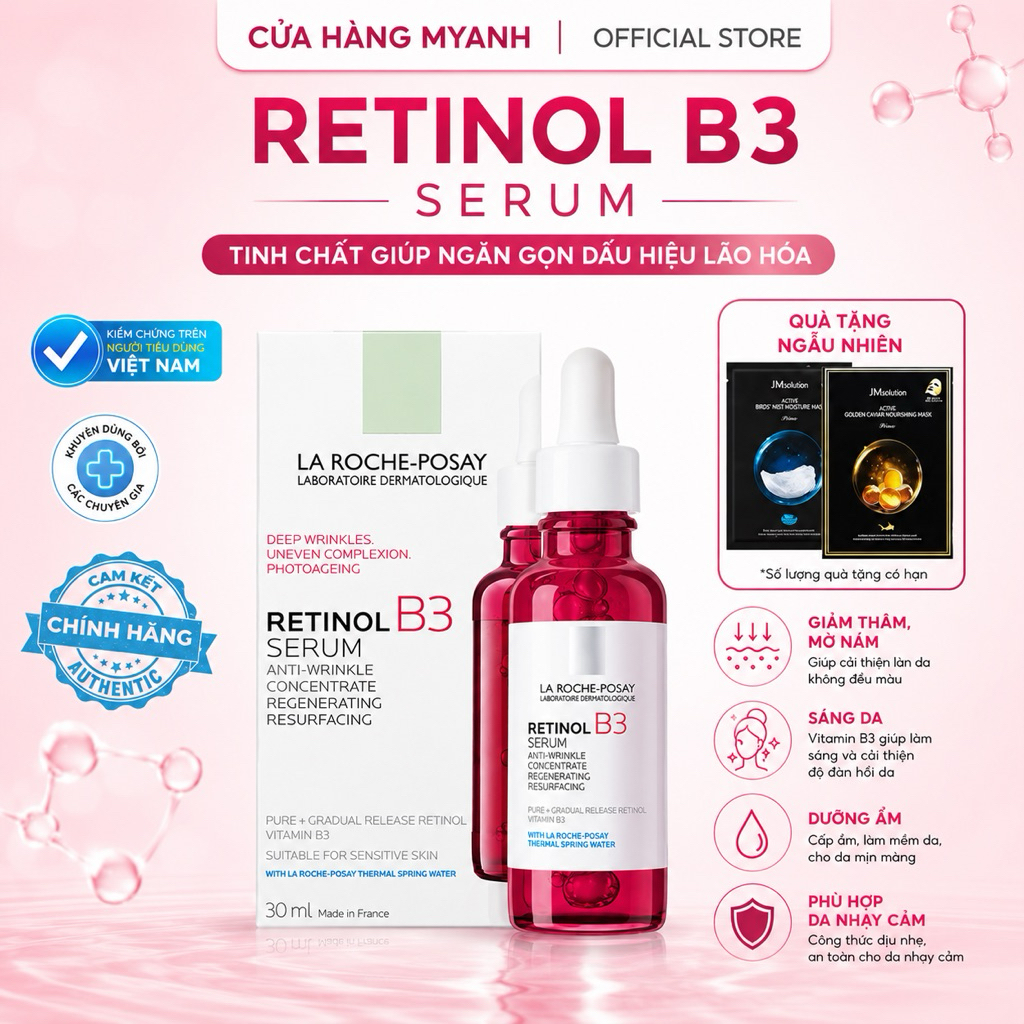 [HÀNG CHÍNH HÃNG][Tặng Mặt Nạ] Dưỡng chất giúp giảm thâm nám La Roche-Posay Retinol B3 Serum 30ml