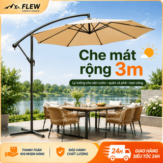 Ô Dù Lệch Tâm 3M Che Nắng Mưa, Dù Chuối Ngoài Trời Sân Vườn Hồ Bơi, Chống UV Xoay Nghiêng