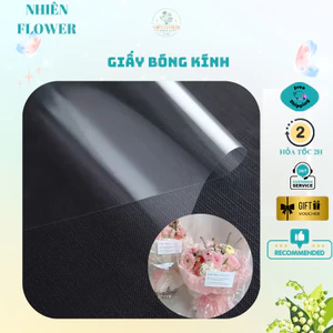 Tệp 10-20 Tờ Bóng Kính Trong Suốt Kích Thước 52x52, Làm Đồ Handmade Dùng Gói Hoa, Trái Cây, Quà Tặng
