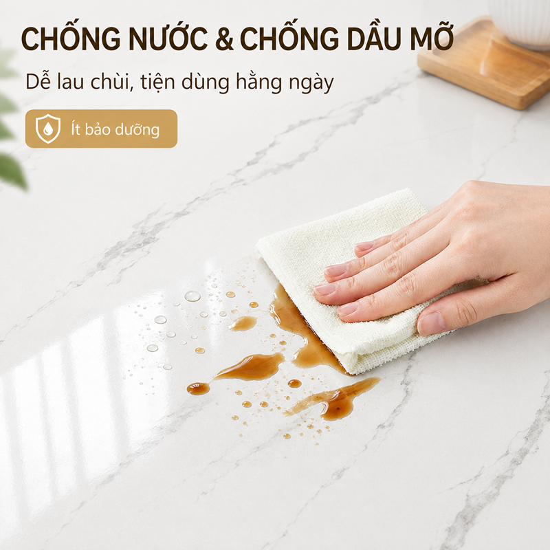Tấm Dán Tường Vân Đá Cẩm Thạch Giấy Khổ Lớn 244x120cm Dày 2.3mm Tự Dính Chống Nước Trang Trí Phòng Khách Bếp