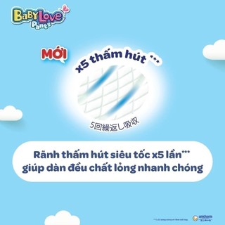 Combo 2 gói tã quần Baby love M48/ L48/ XL48/ XXL48/ XXXL33/ 4XL33/ 5XL33 miếng