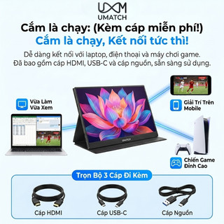 Màn Hình Di Động 15.6" FHD Màn Hình Phụ 100%sRGB Màn Hình Máy Tính