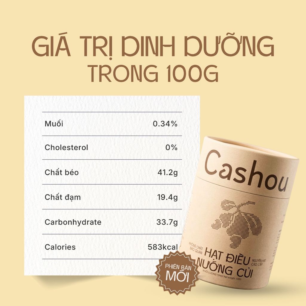 Hạt Điều Nướng Củi Không Vỏ Nguyên Hạt Cashou – Hạt Điều Bình Phước Giòn Bùi, Giàu Dinh Dưỡng