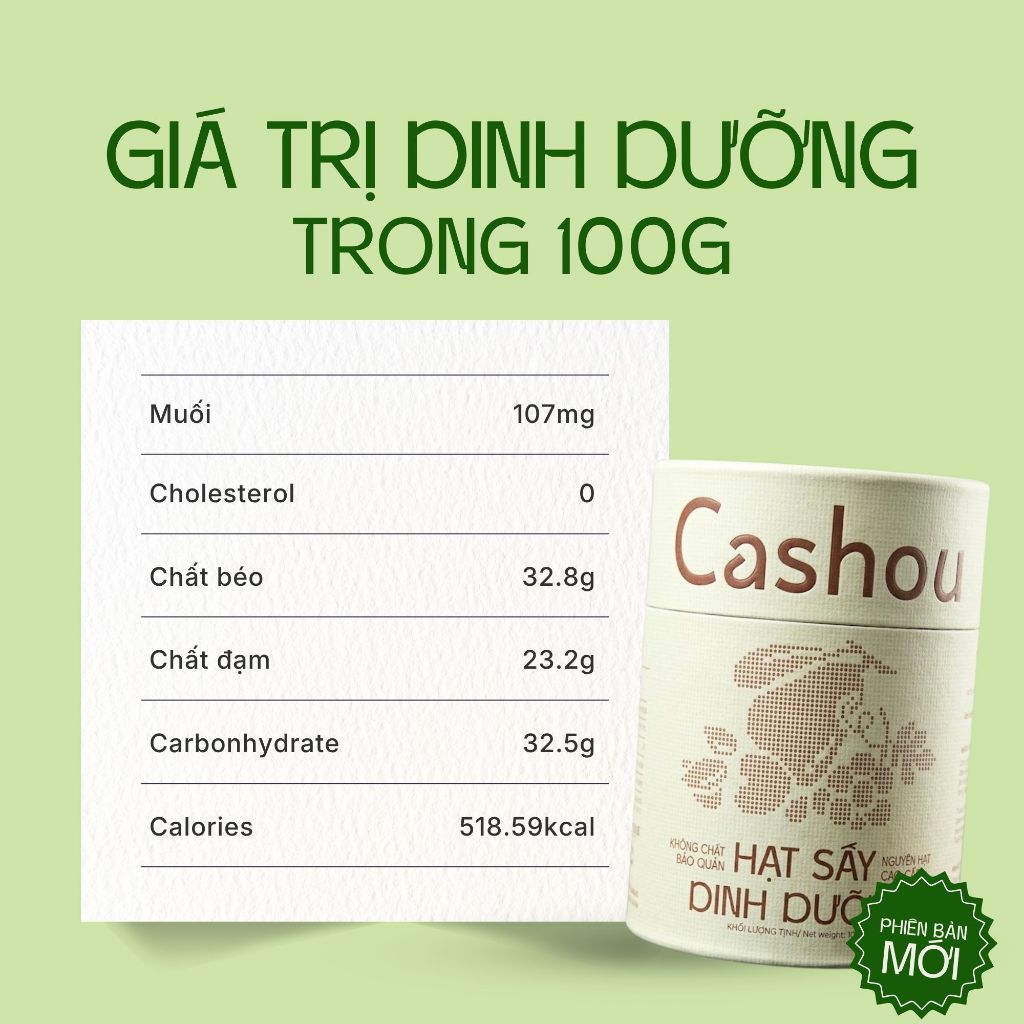 Hạt Sấy Dinh Dưỡng Mix 3 Loại Hạt Cashou  – Không Chất Bảo Quản - Ăn Vặt Healthy