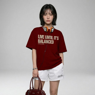 Áo thun boxy BALANCED áo phông form rộng nam nữ thời trang streetwear chất cotton D07